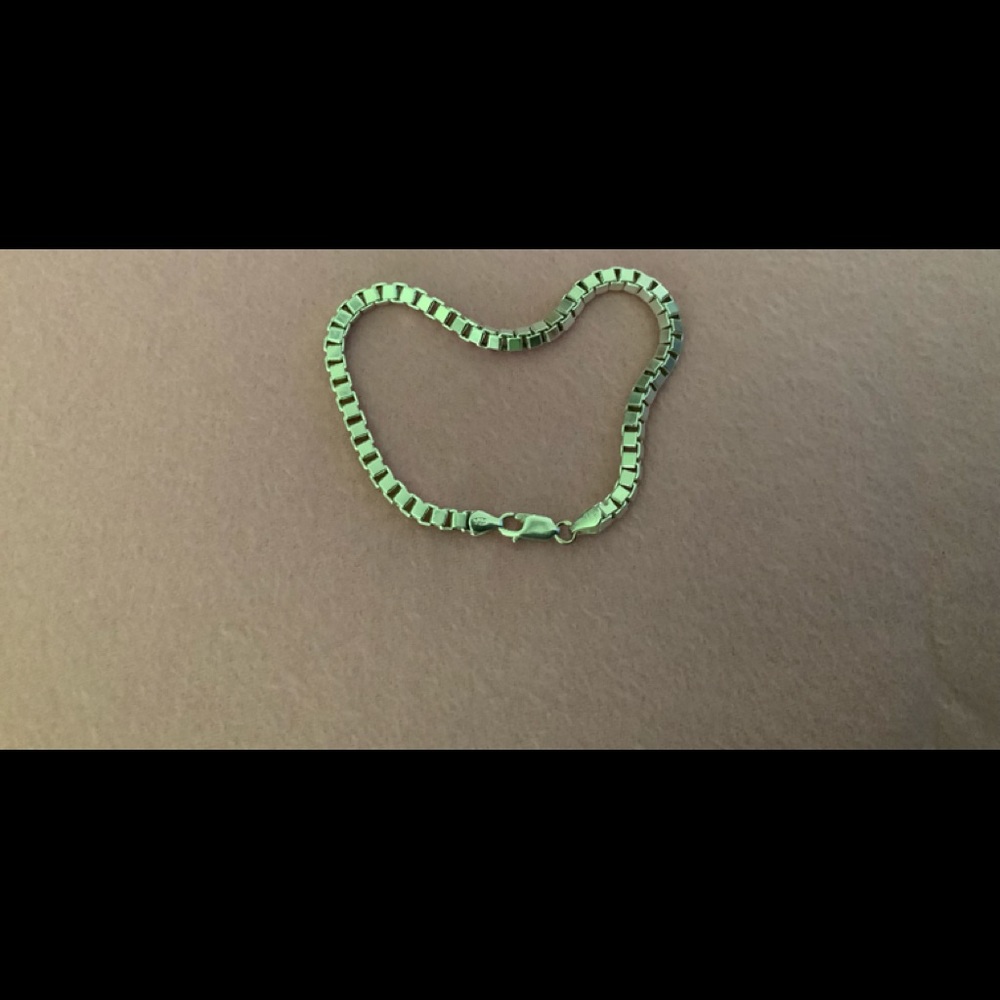 Vintage Venetian Link Sterling Silver Bracelet Italy